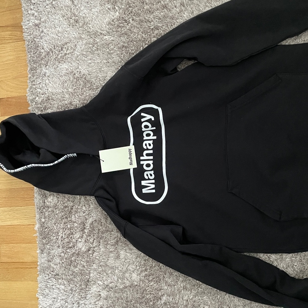 Mad happy hoodie sweatshirt black